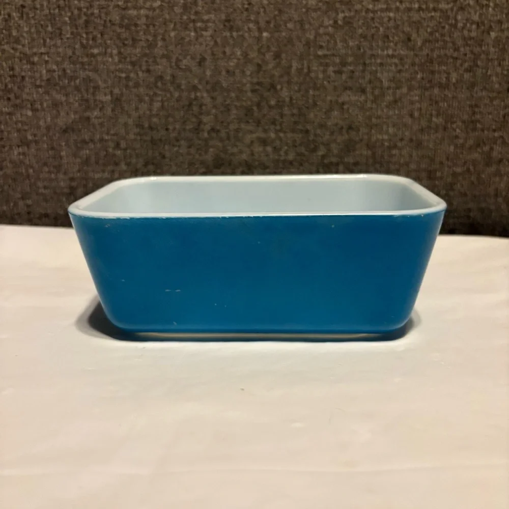 Vintage Pyrex Blue‎ Rectangular Ovenware Dish 0502 No Lid Collectible Retro